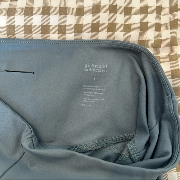 Girlfriend Collective Blue ‘Lagoon’ Compressive High-Rise Leggings | Size L - Picture 7 of 15